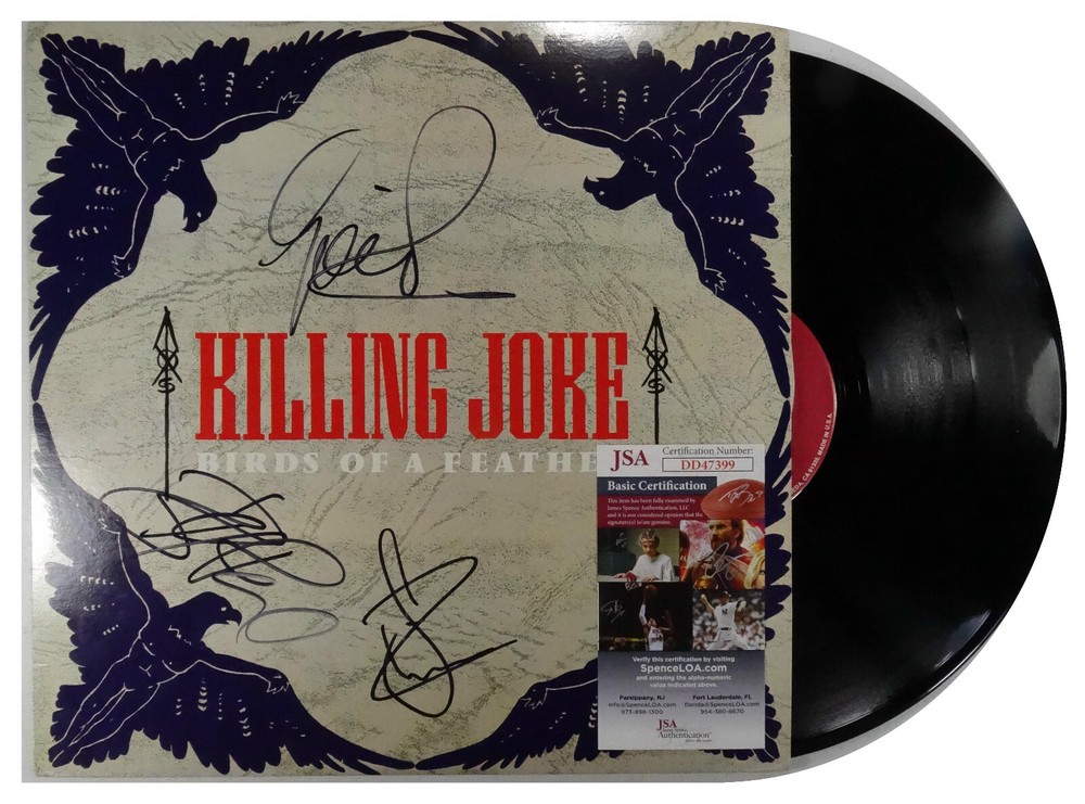 SIGNED KILLING JOKE AUTOGRAPHED 12" EP LP CERTIFIED AUTHENTIC JSA COA # DD47399