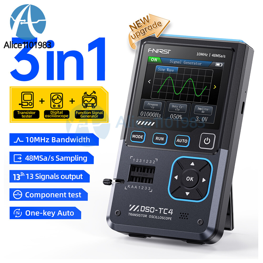 DSO-TC4 Oscilloscope 10MHz 48Ms/s Transistor Tester Electronics Component Tester