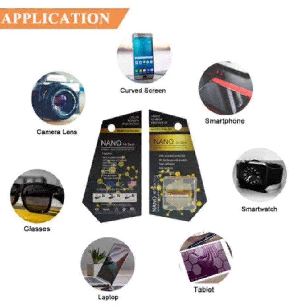 Nano Hi-Tech Invisible Liquid Screen Protector for all iPhone Samsung One plus