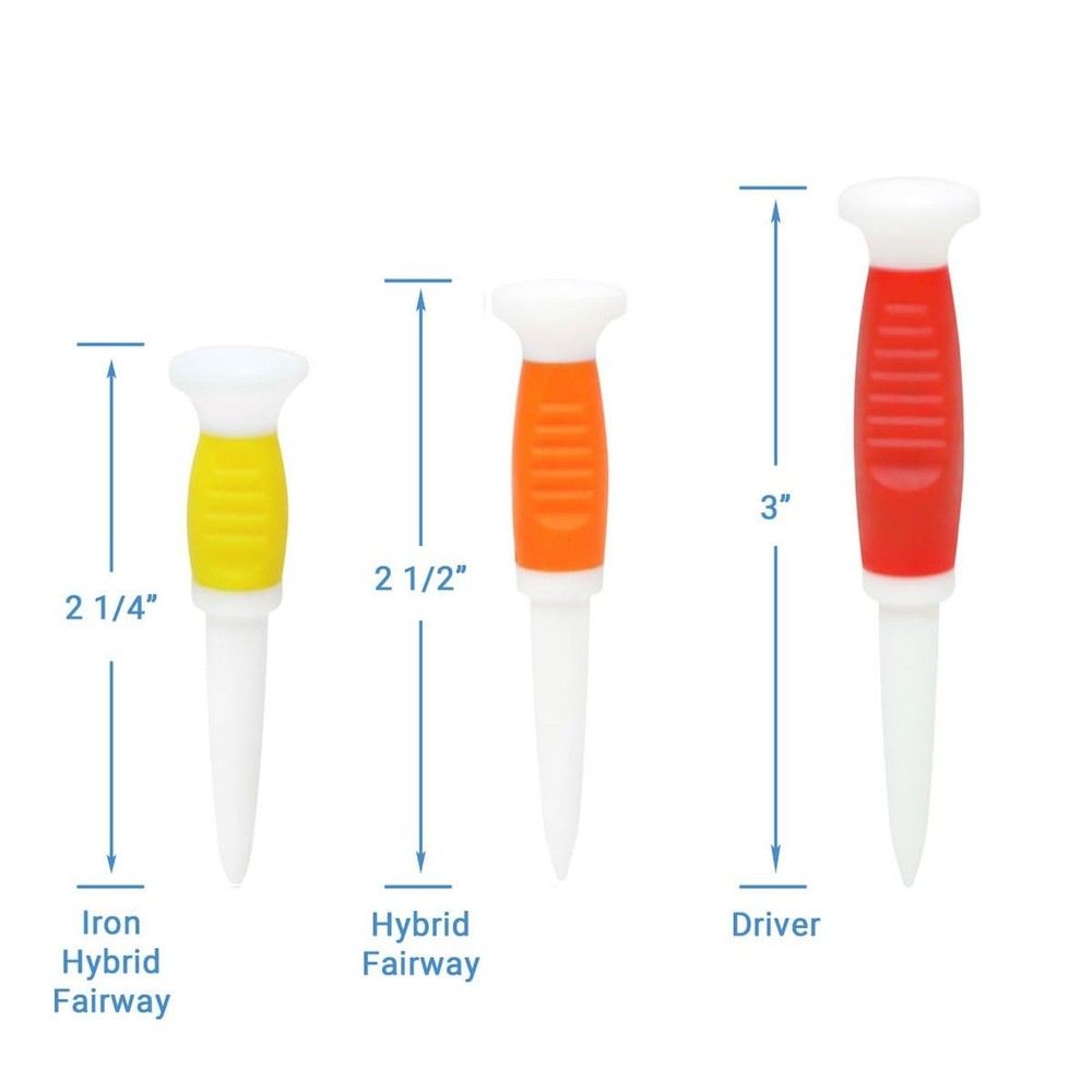 FlexTee Flexible Golf Tees (8 Pack), Virtually Unbreakable, Greater Distance,...