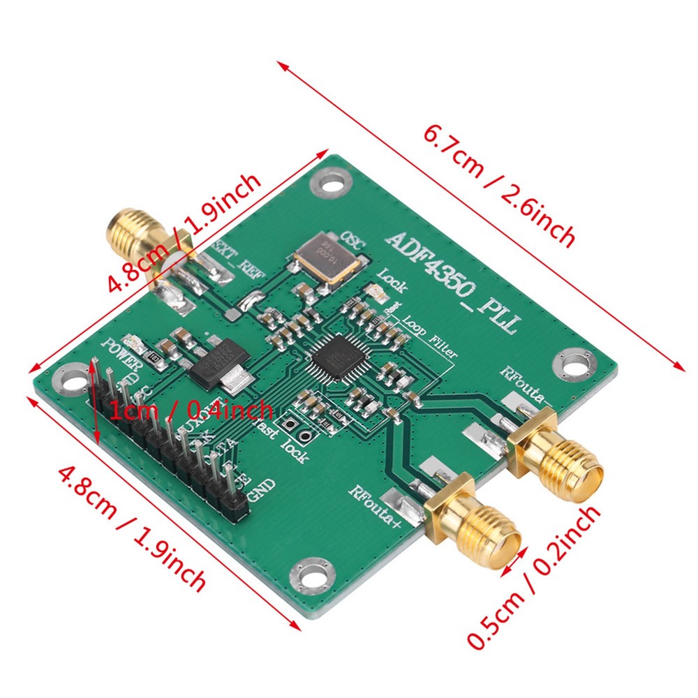 137M‑4.4GHz RF Signal Source Phase Locking Loop Frequency Synthesizer ADF4350⊹