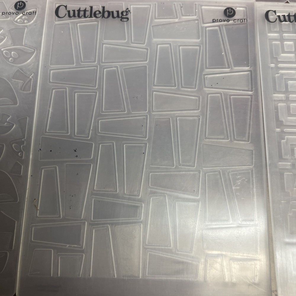 Cuttlebug Embossing Folders Lot Mickey Mouse & Misc Of 7