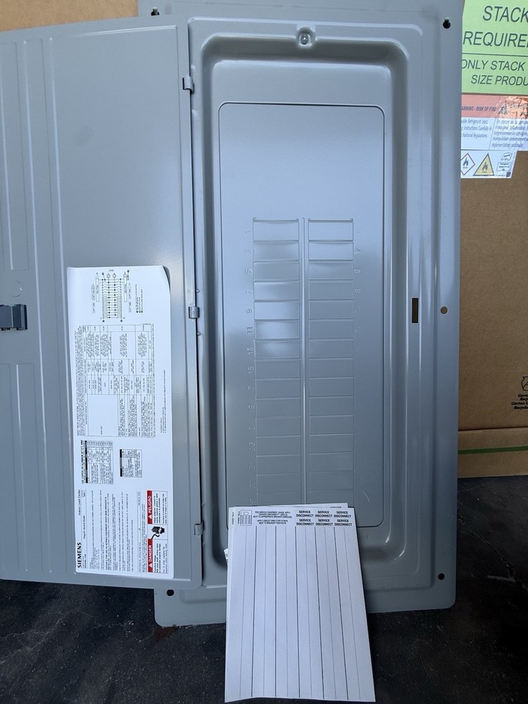 Siemens electrical panel cover