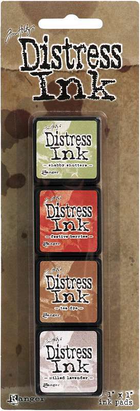 Distress Mini Ink Pads 4/Pkg Kit 11