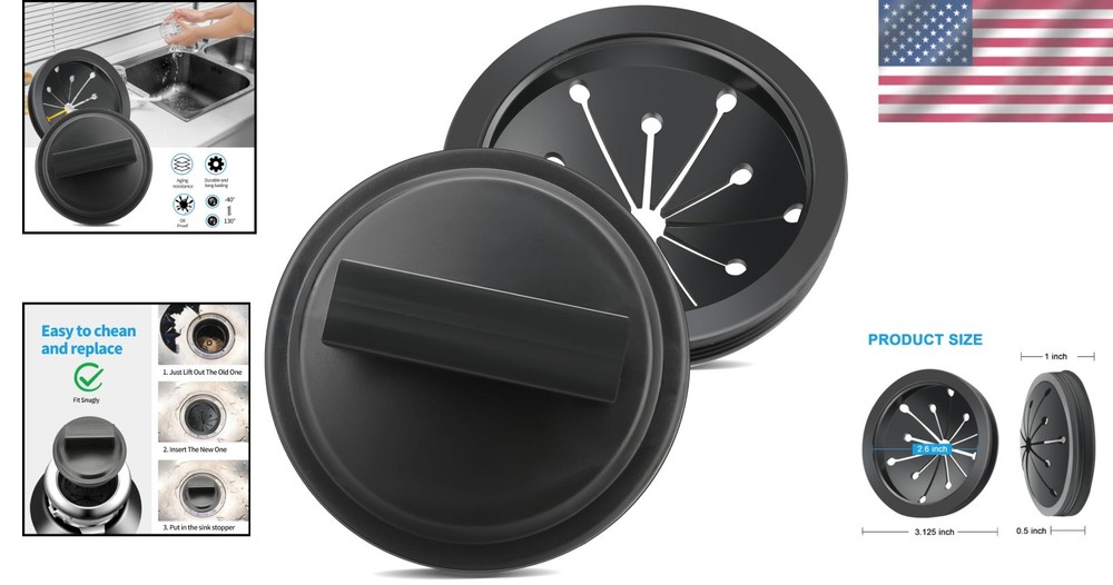 3-Inch Rubber Garbage Disposal Splash Guard for a Mess-Free Kitchen Experience