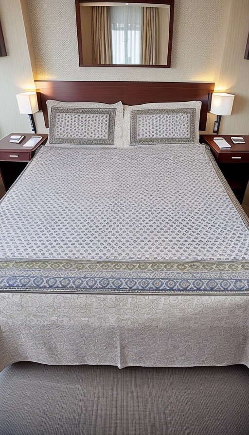 Bedsheet and pillow covers (100% Cotton)