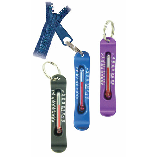 Sun Company Brrr-ometer - Snowsport Zipperpull Thermometer - (Black)