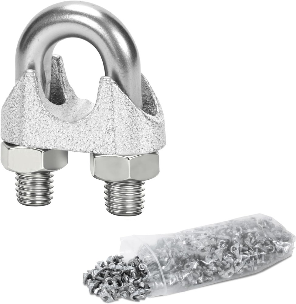 1/ M3 Wire Rope Clip Cable Clps, Gaanized U-Bolt  Fasteners for