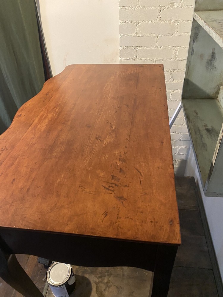 Antique Sheraton style writing desk. Refinished. Handcrafted