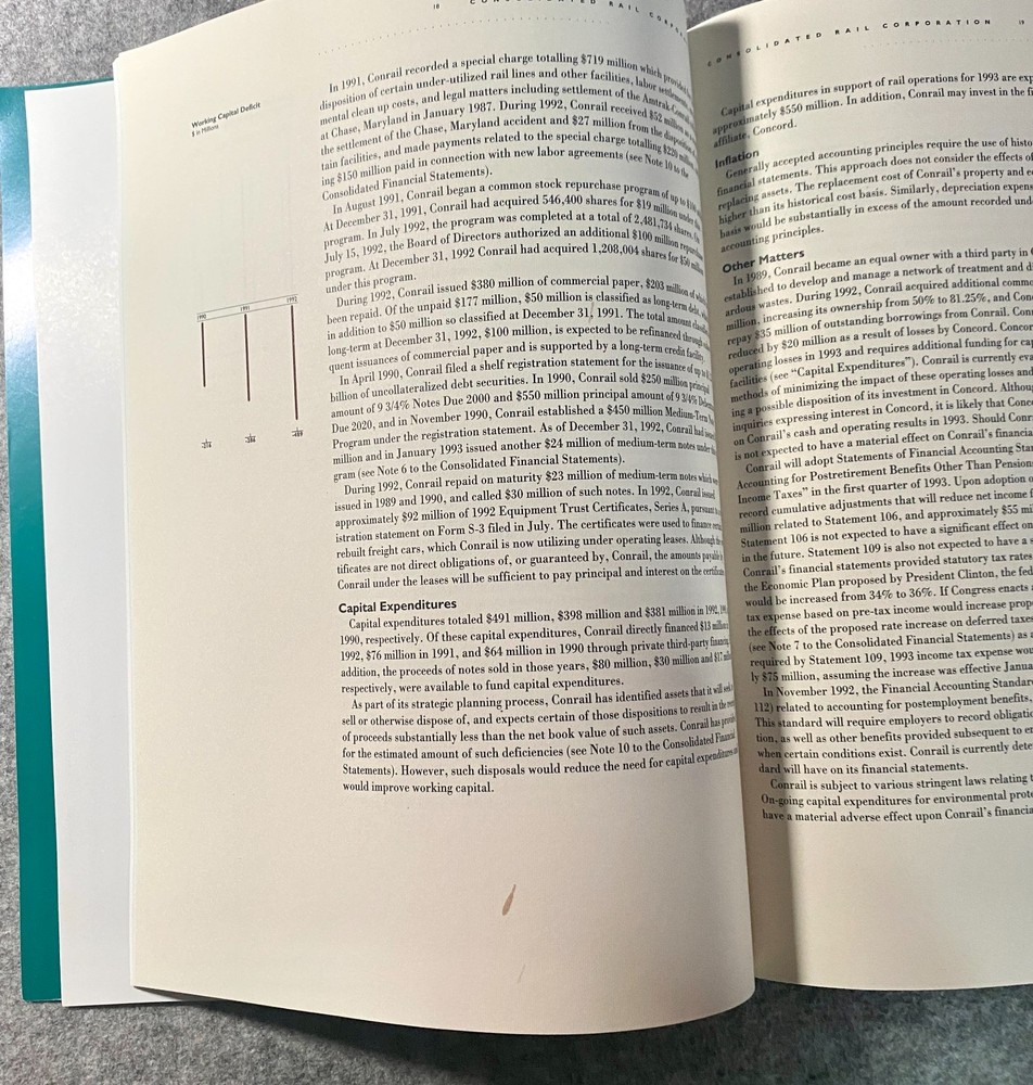 Consolidated Rail 1992 Annual Report