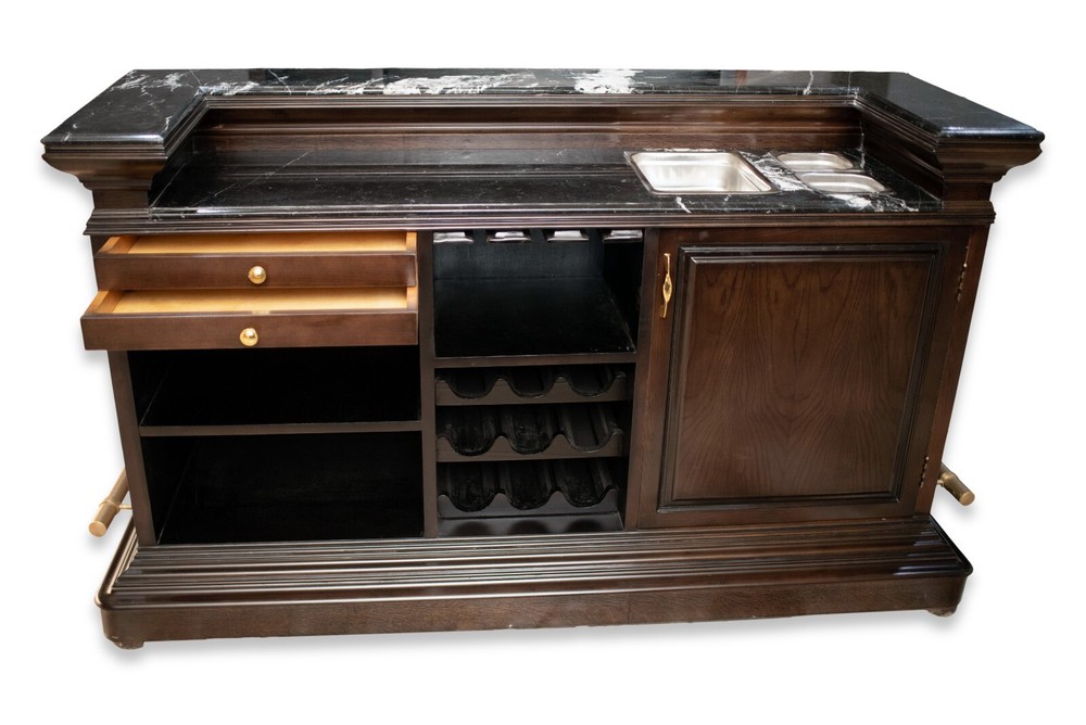 Modern Dark Transitional Style Home Bar - WNL103