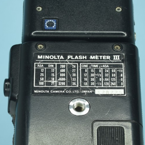 Minolta Flash Meter III w/Spherical Diffuser, new Batteries &Case tested working