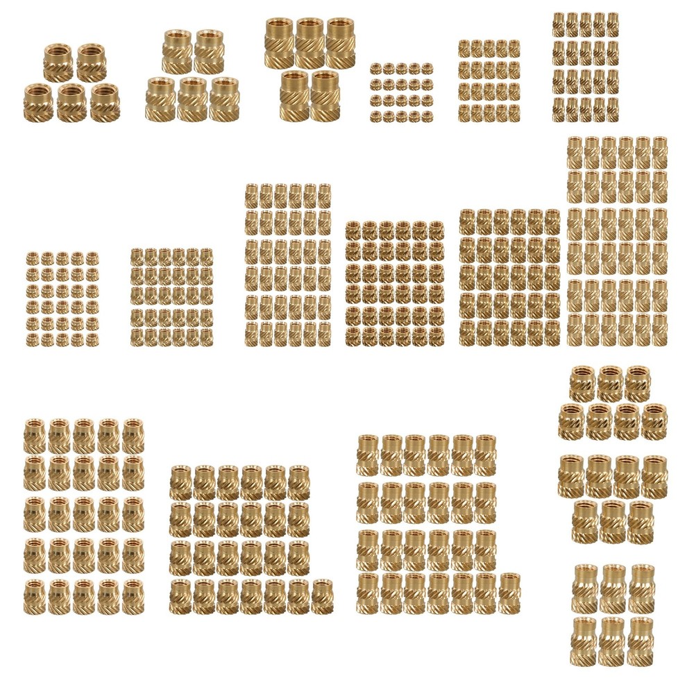 350Pack threaded inserts assortment kit M2-M6 metric internal thread rolled