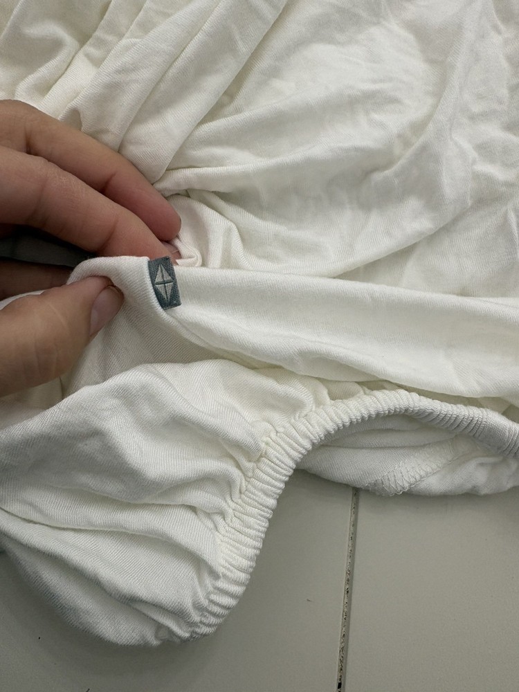 Kyte Baby Fitted Sheet White Bamboo