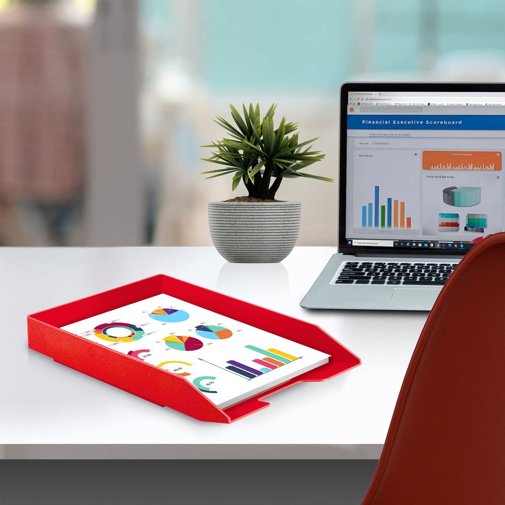 Stackable Letter Tray Front Load, Letter Size, Stacking Document Desk Office ...