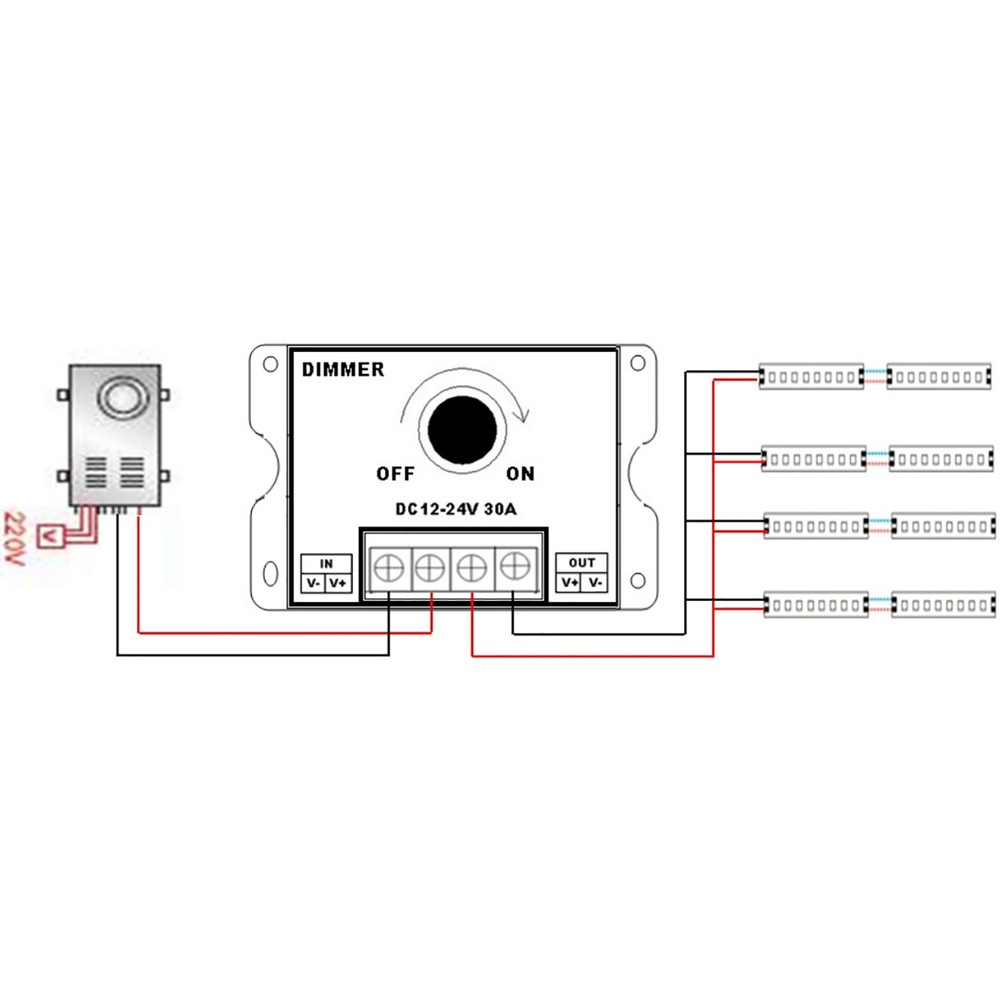 Adjustable Brightness PWM Dimming Controller Accessories For LED Light Strip