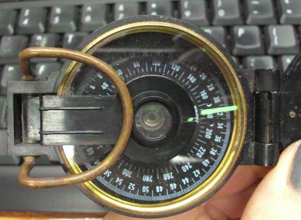 Vtg ENGINEER LENSATIC COMPASS ~ Made in Japan