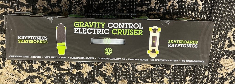 Gravity Control Kryptonics 28" Electric Cruiser Needs Battery Replacement