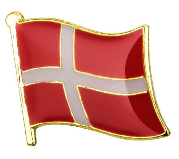Denmark Flag Badge - Free postage