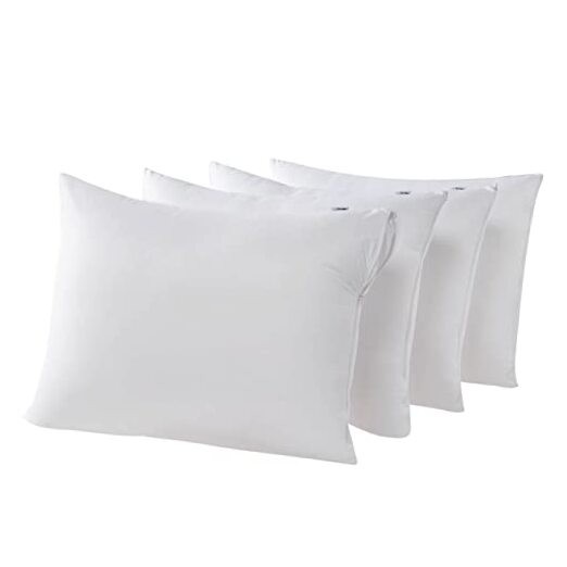 4 Pack Waterproof Down Feather Proof Pillow Protectors with 4 Pack King (20x36)