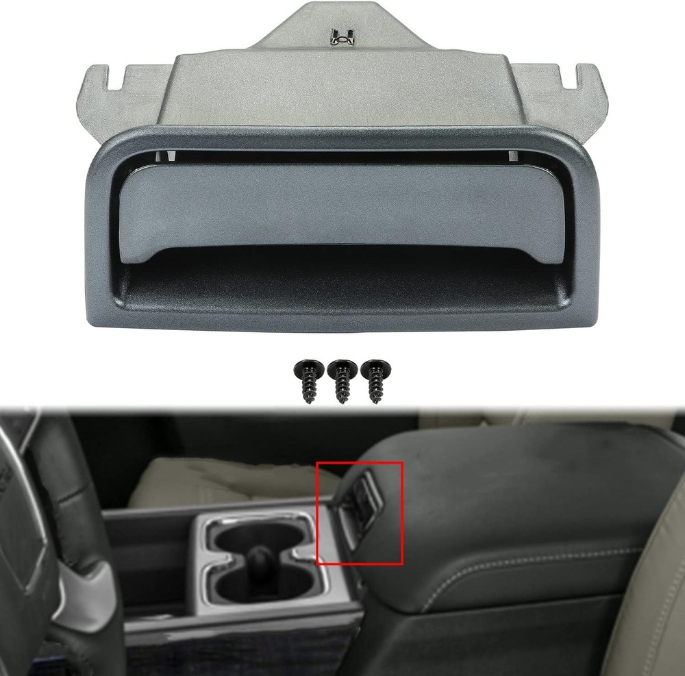 ECOTRIC Black Center Console Latch Compatible with 2014-2020 Chevrolet Silverado