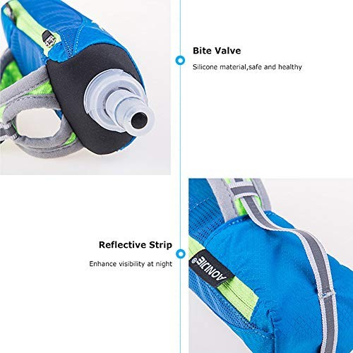 Quick Grip Handheld Water Bottle for Running, Hand Strap Hydration Pack Black