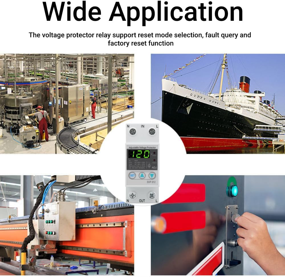 Undervoltage Protector 120VAC Self Recovery Automatic Reset Adjustable Voltage P