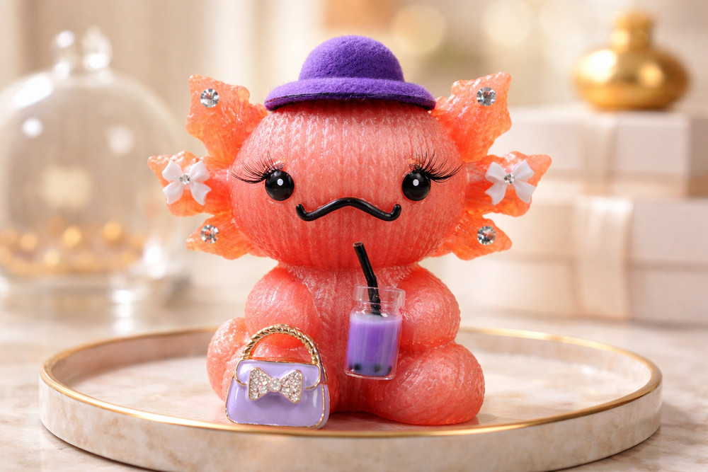 Handmade Resin Axolotl Character