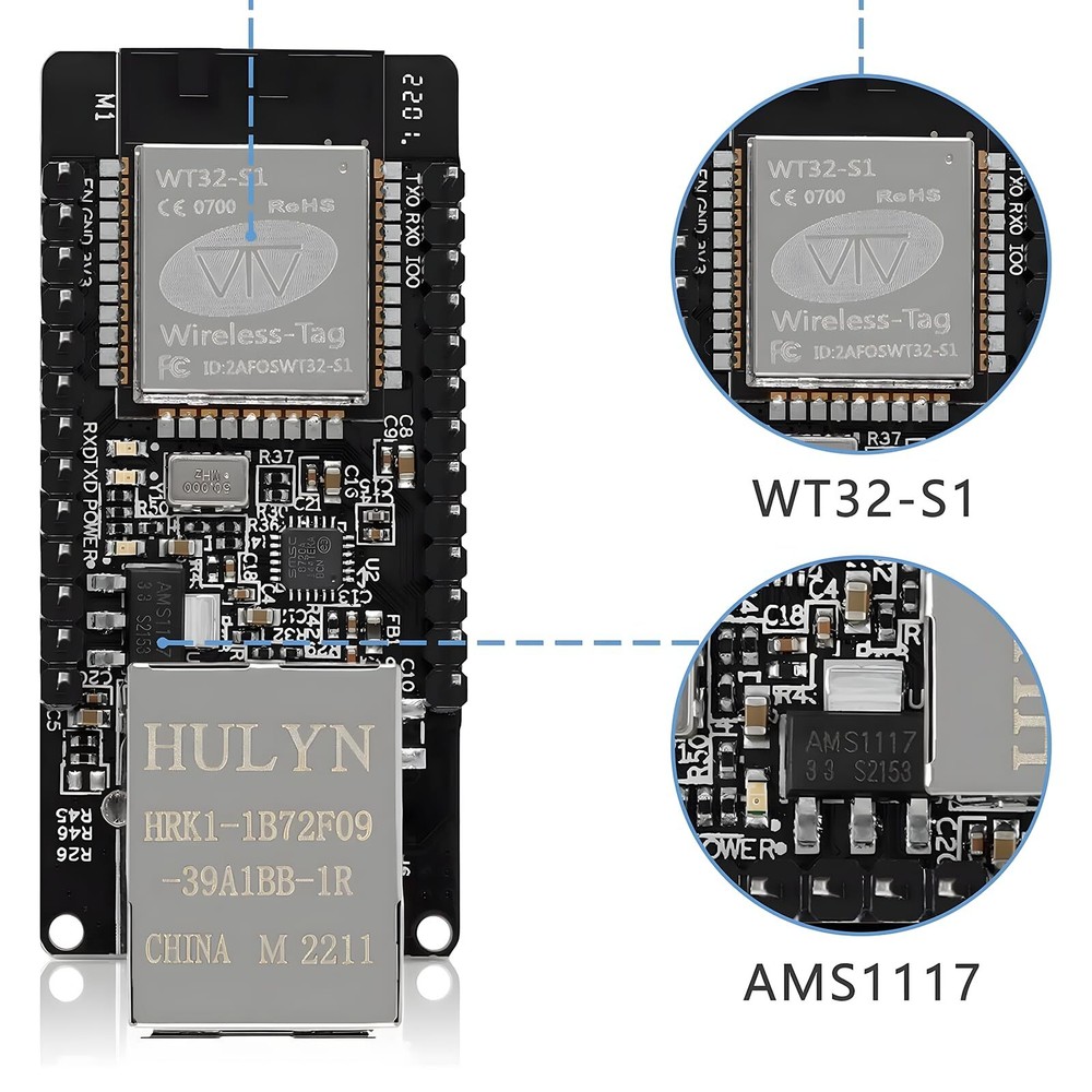WT32-ETH01 Development Board Ethernet - ESP32 Development Board Module Embedd...