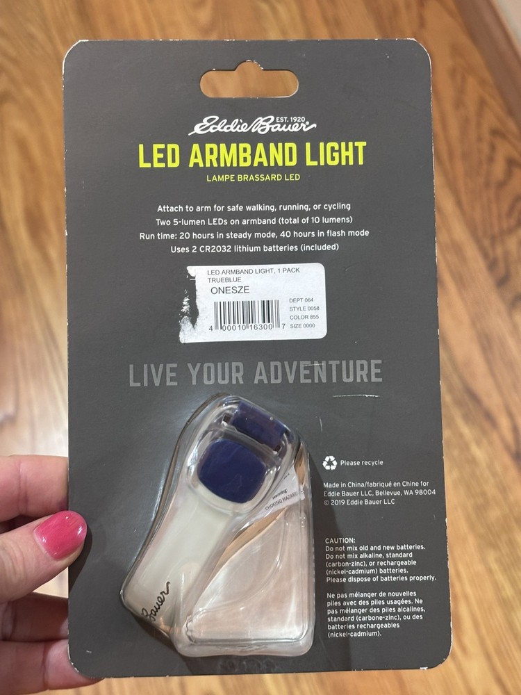 Eddie Bauer LED Armband Light - One Size Adjustable NEW