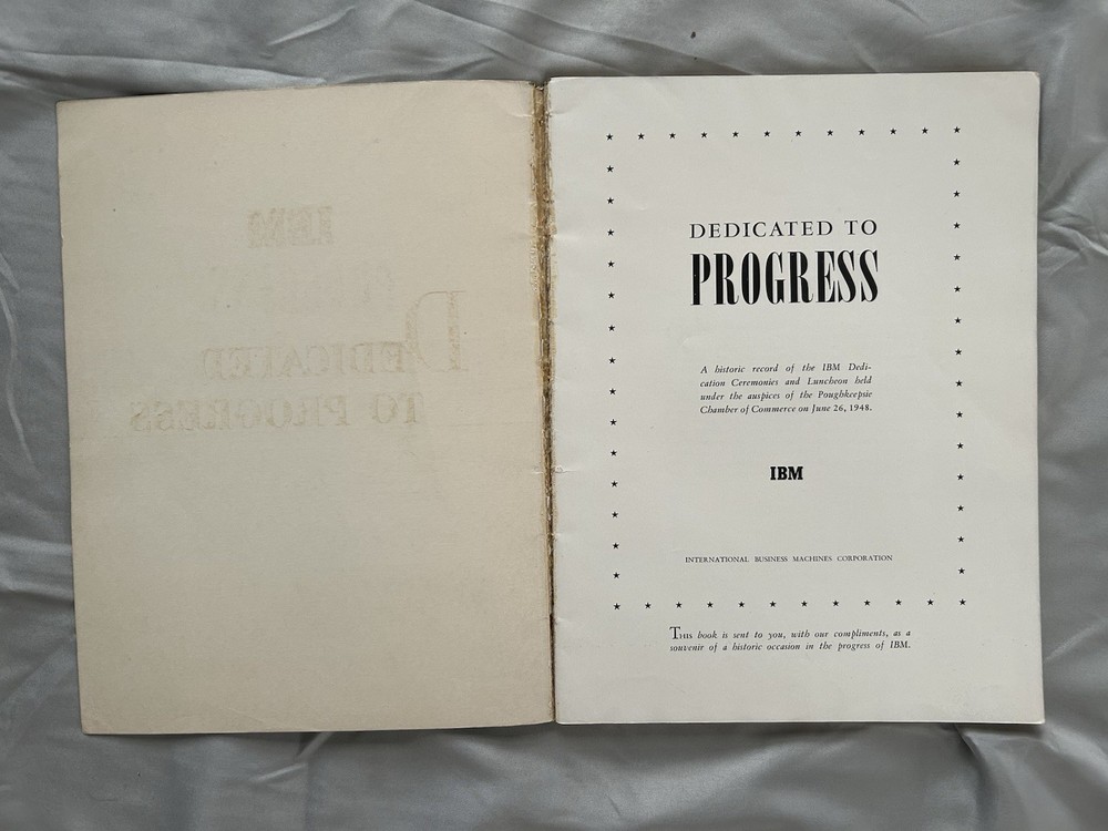 IBM - 1948 Dedicated To Progress 112 pg Book