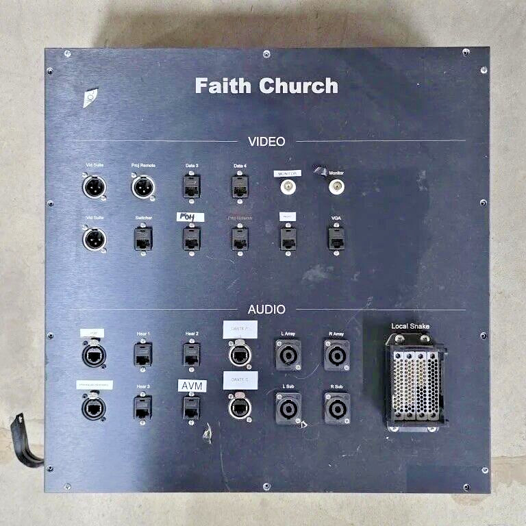 Custom Made Video/ Audio Connection Panel Description with Snake Cable Tested