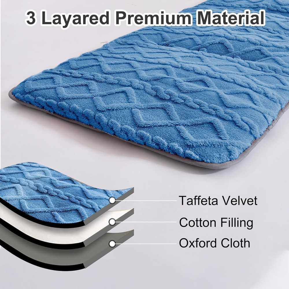 Folding Camping Cot Pad - Portable & Comfortable Outdoor Sleeping Mat with Elast