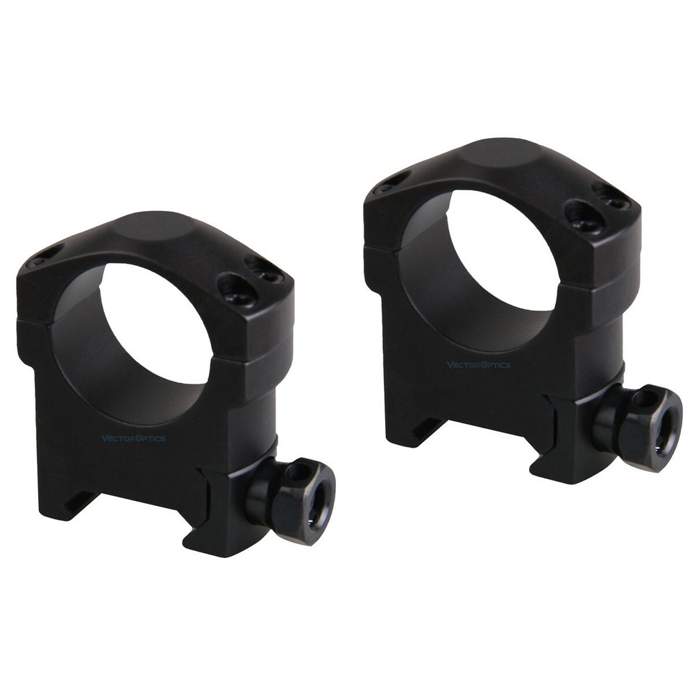 Vector Optics Tactical 1 inch 1" / 25.4mm Medium Weaver Mount Ring Black 2pc