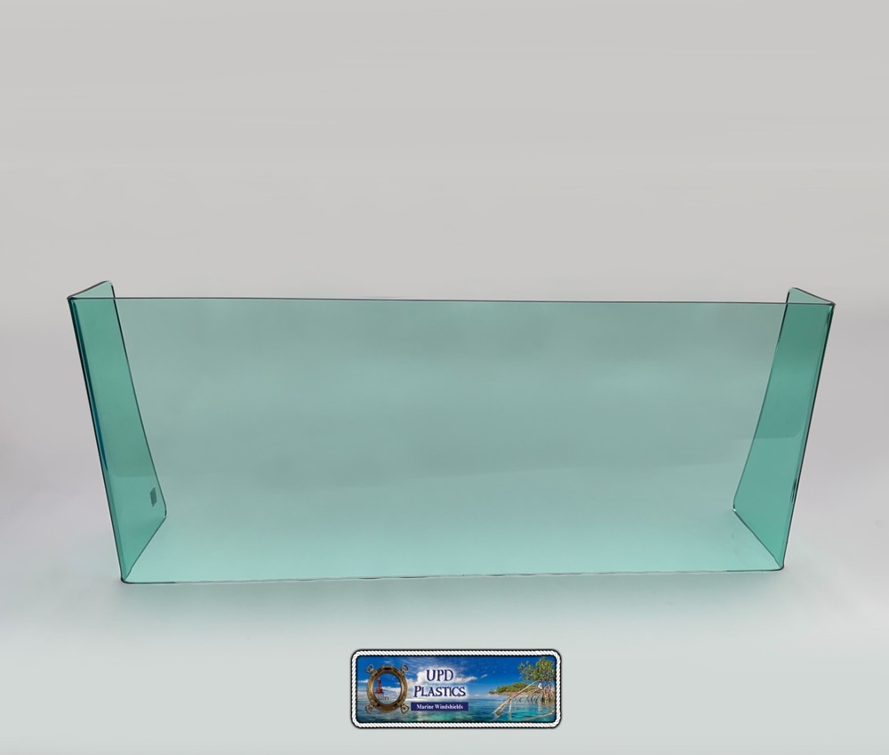 New Generic Center Console Boat Windshield Green 24" inside Size, 1/4" Thick