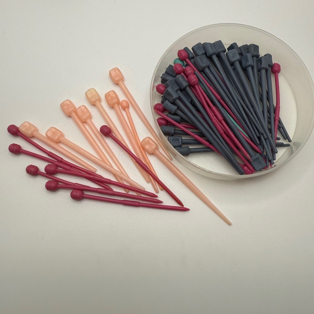 Vintage Mesh Rollers with Picks Clips Styling Booklet