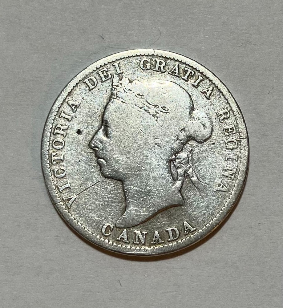 1892 Canada Silver 25 Cents