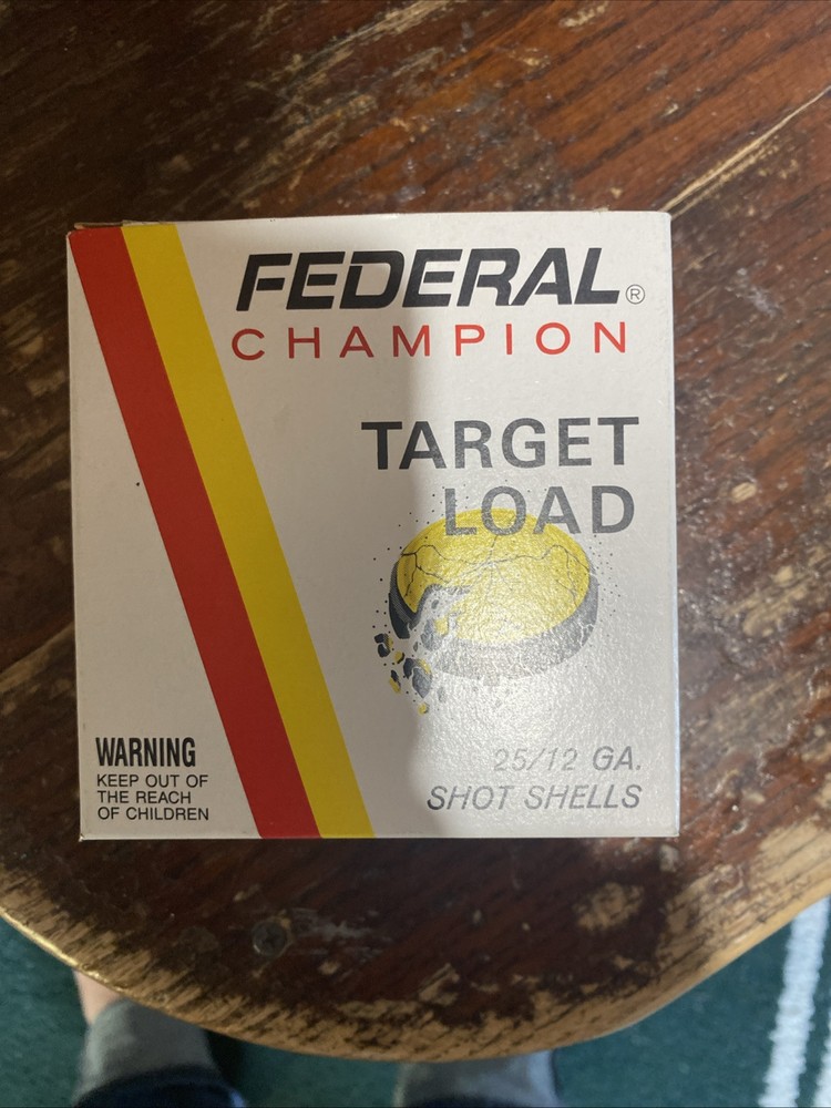 FEDERAL 12 GAUGE CHAMPION TARGET LOAD EMPTY AMMO BOX