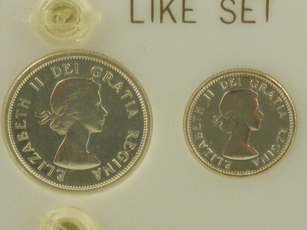 1961 Canada Proof Like Set W/ AWESOME Rainbow Toned Cent !!