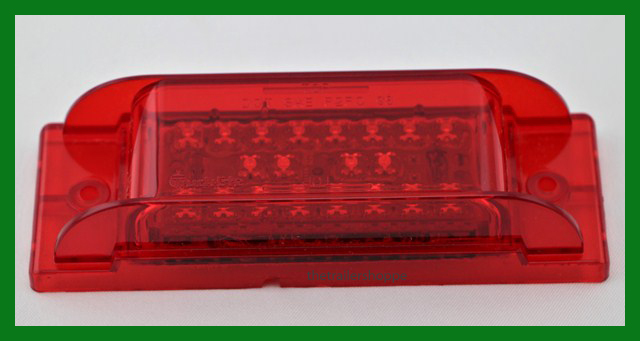Rectangular 20 LED Red 2 X 6 Marker Light Surface Mount Truck-lite 21280R