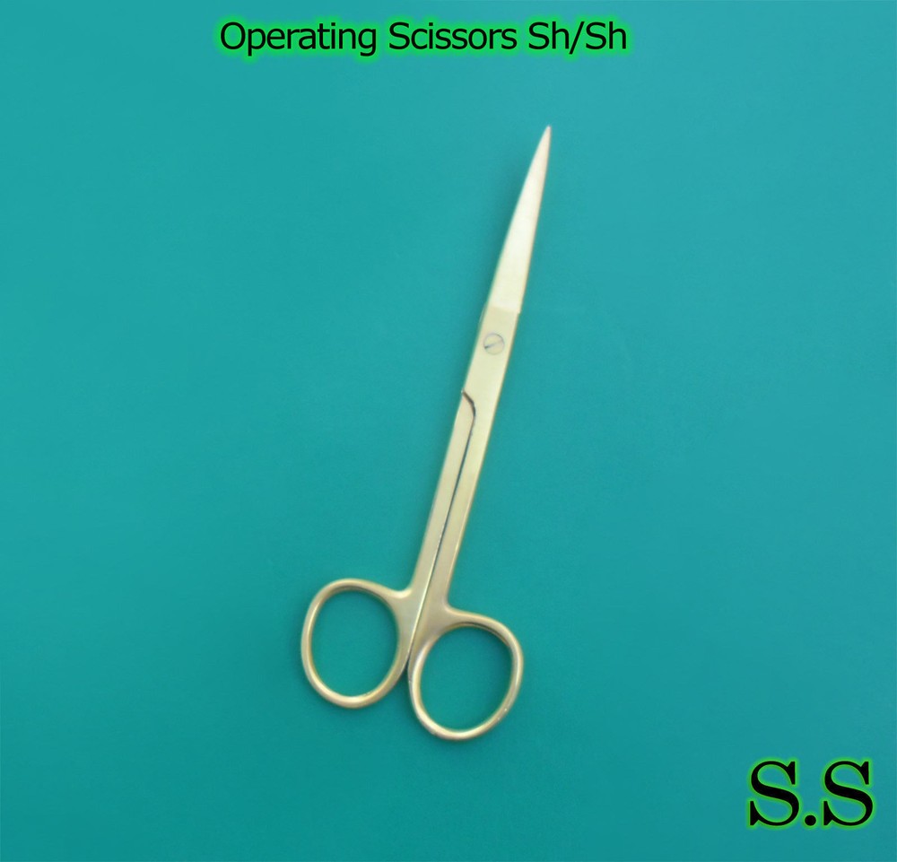 Operating Scissors Sharp-Sharp 6" Curved Full Gold Surgical Instruments
