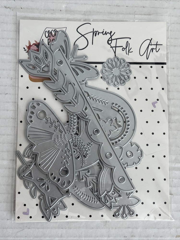Coco & Reno Spring Folk Art Cutting  Die Sets