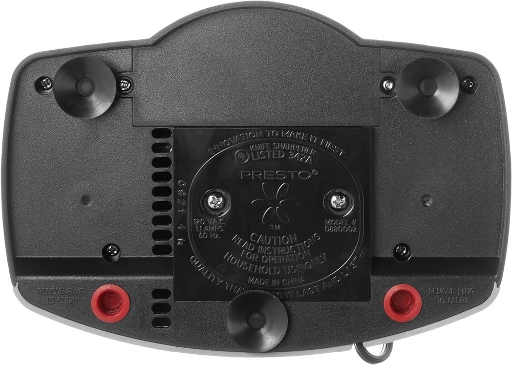 08800 EverSharp Electric Knife Sharpener, 2-Stage System, Silver/Black