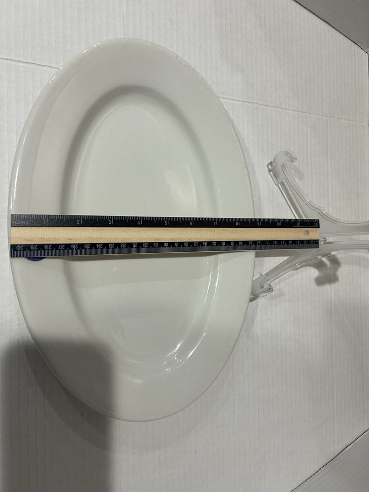 Shenango China Oval Platter White Glossy 13" Large Veterans Administration