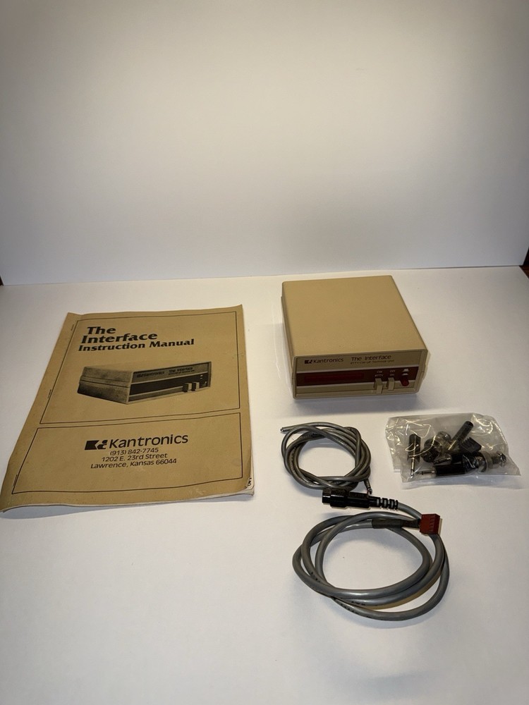 Kantronics "The Interface" RTTY TX RX & CW RX computer interface + Manual Cables