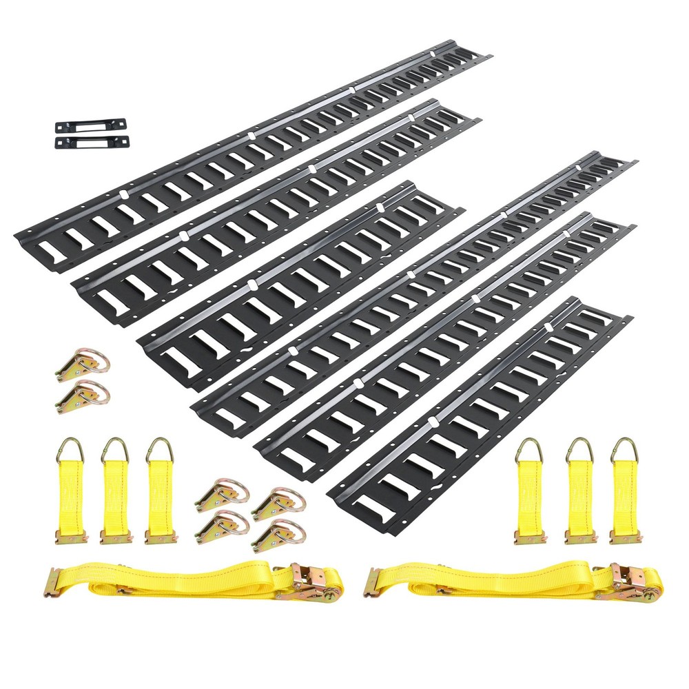 Complete E Track Kit 22pc Includes 2x2' 2x3' 2x4' Rails & 2x15' Straps