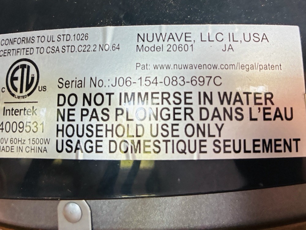Nuwave Pro Plus Model 20602 New No Box