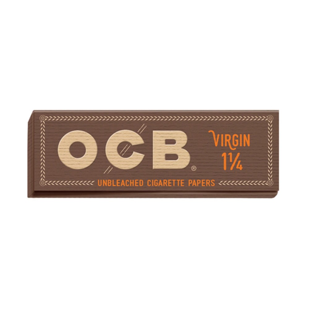 😎OCB UNBLEACHED ROLLING PAPERS + TIPS + TRAY✨1 ¼ SIZE✨20 ROLL KITS