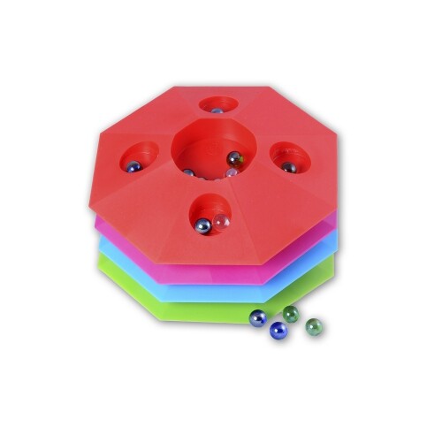 Marble Game 22 Cm - 8-Sided - Colorfully Sorted