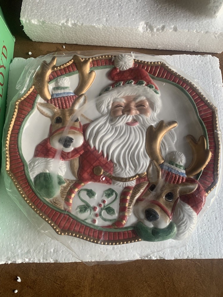 Fitz And Floyd “Santa’s Flight” Plate 2003
